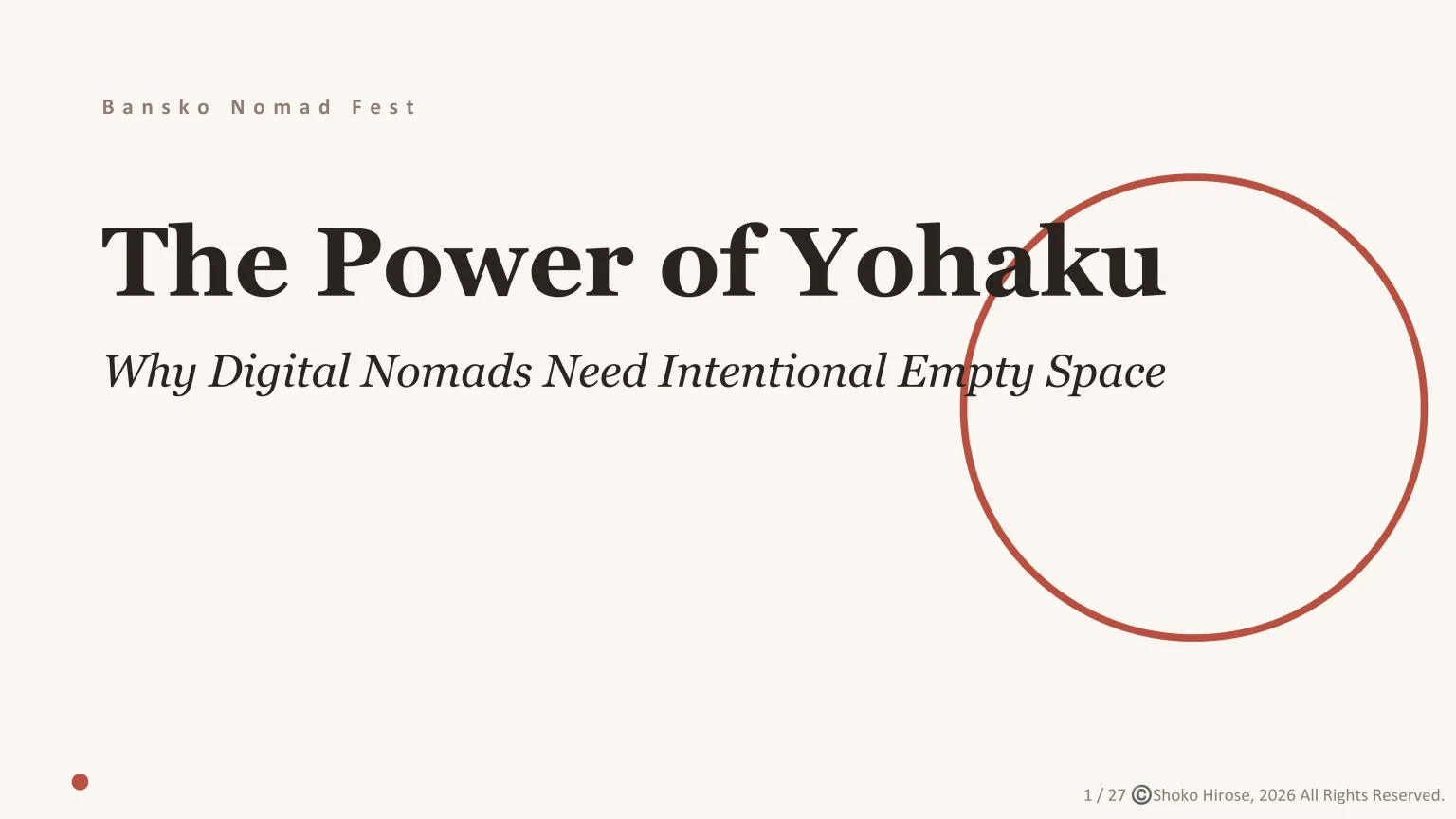 The Power of Yohaku: Why Digital Nomads Need Intentional Empty Space