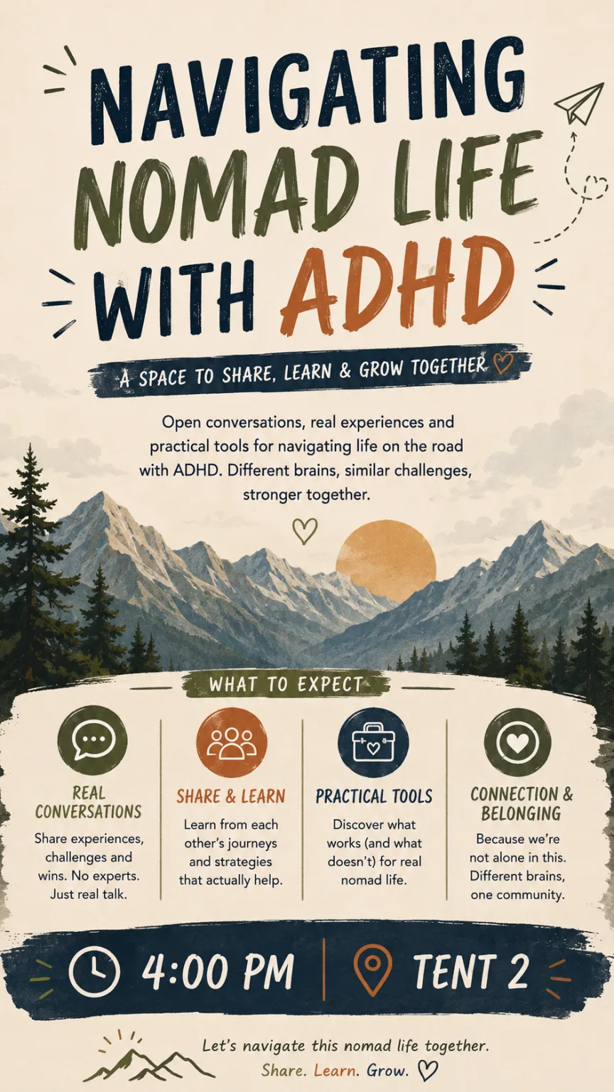 ADHD & neurodivergences in the nomad lifestyle